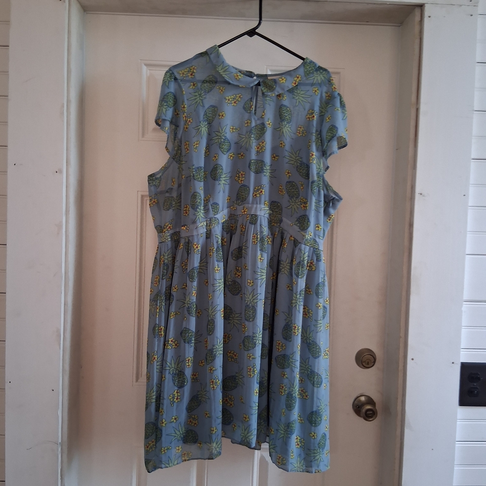 Modcloth Pineapple Print Casual Dress